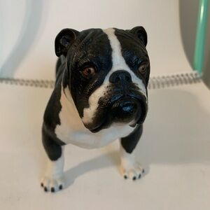 Vintage Balint Kramlik Black White Bulldog Signed Figurine Limited Edition 1/100